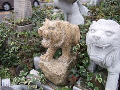 みかげ彫刻物  虎３.０尺