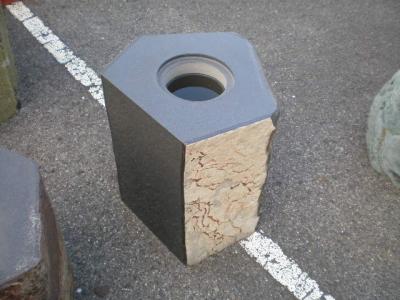 六方石　水鉢　1.0尺