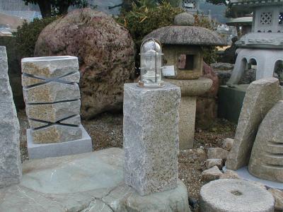 庵治　石あかり　燈台AJI-mini　H=400mm