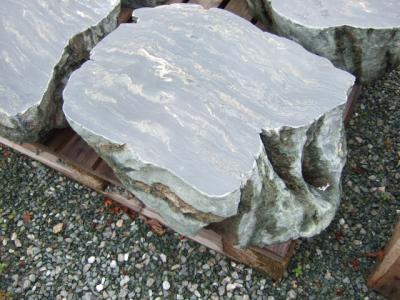 伊予青石　物置台　研磨　大