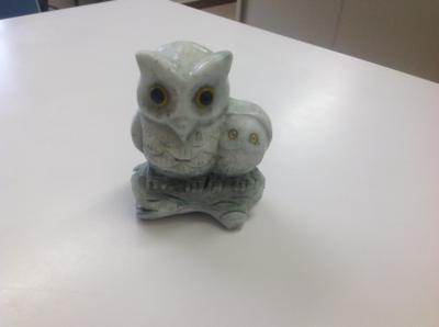 木の枝母子ふくろう12cm